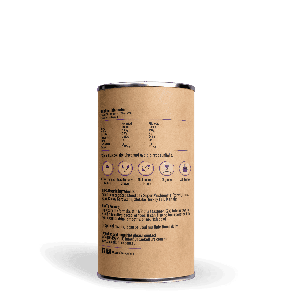 MENTAL CLARITY & RECOVERY - 7 Mushroom Formula