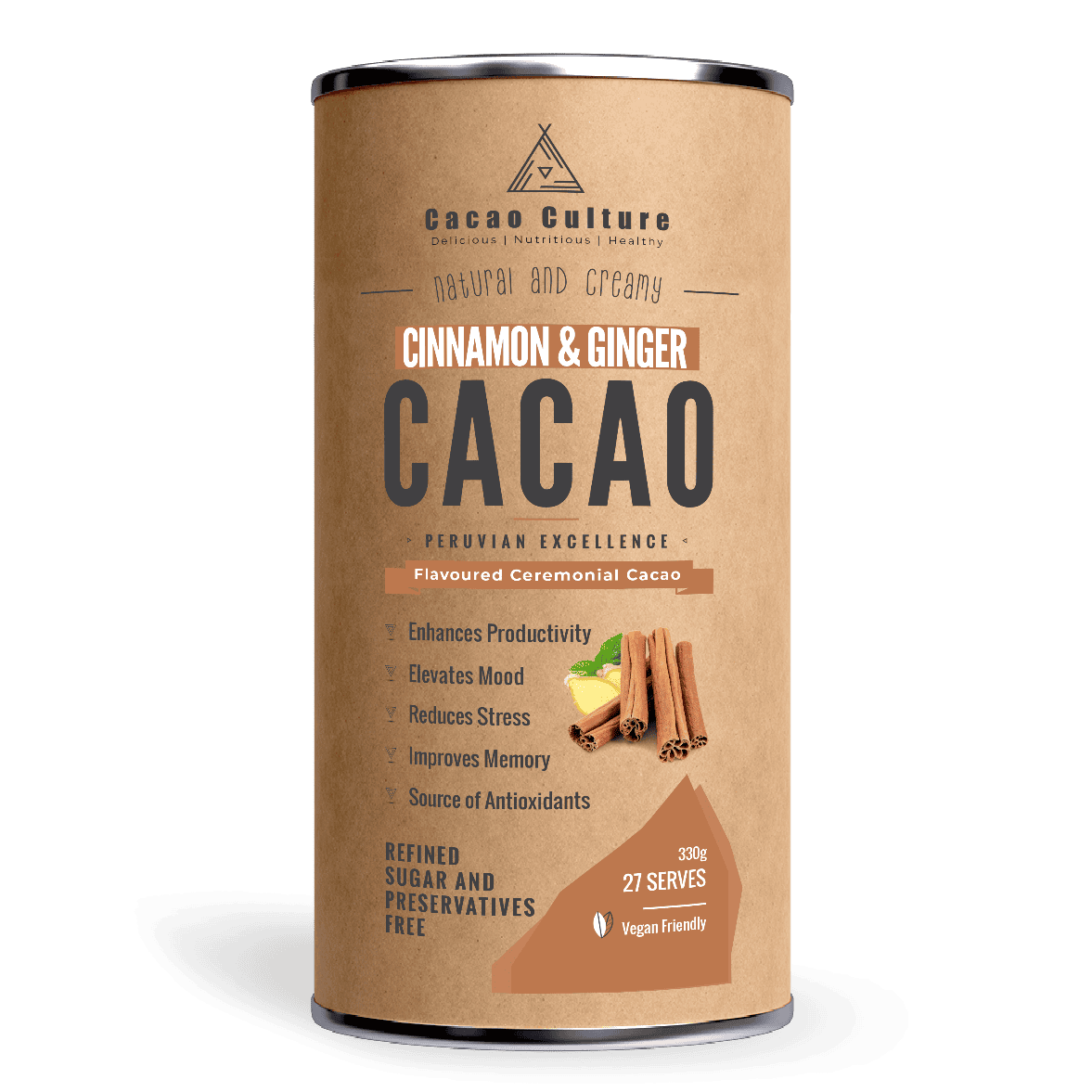 Cinnamon & Ginger Ceremonial Cacao