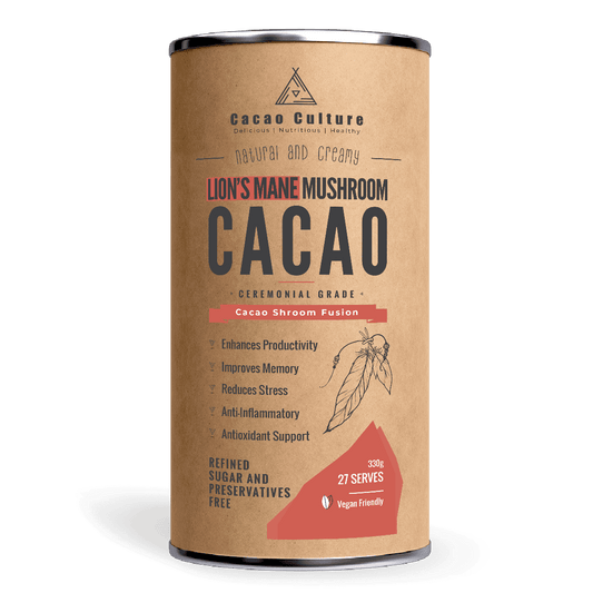 PRODUCTIVITY & FOCUS - Lion's Mane Ceremonial Cacao Mushroom Fusion