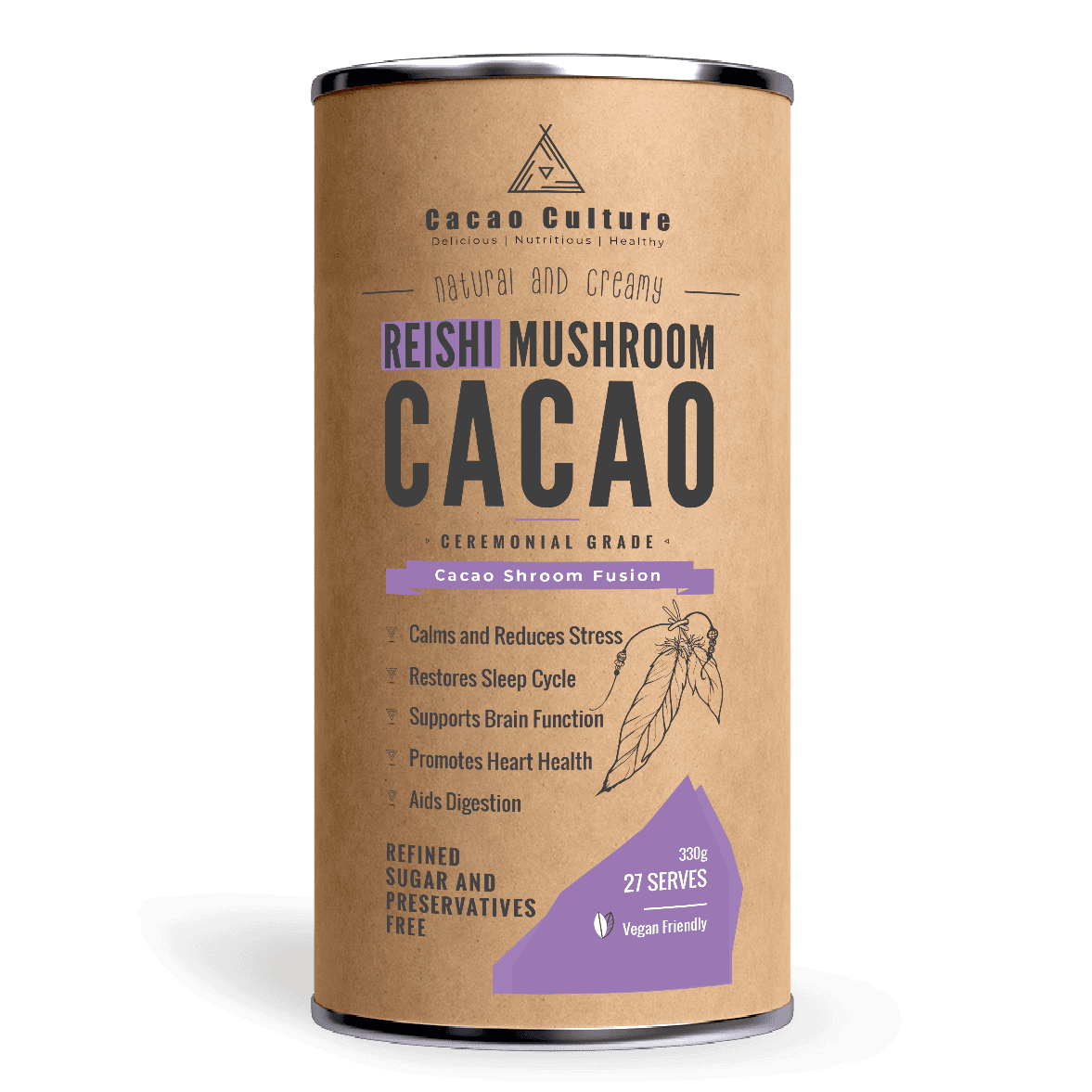 RELAX & BETTER SLEEP - Reishi Ceremonial Cacao Mushroom Fusion